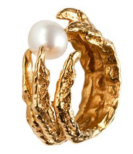 Unique Gold Pearl Ring Tessa Metcalfe