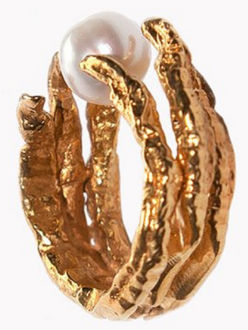 Unique Gold Pearl Ring Tessa Metcalfe