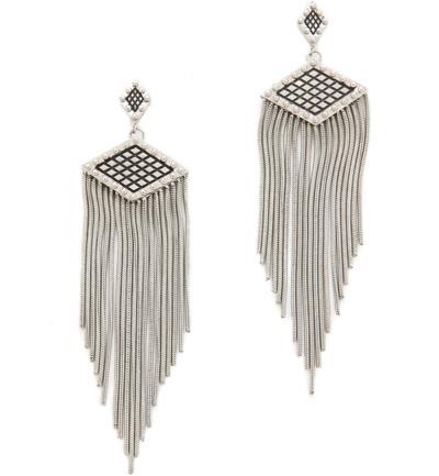  Rebecca Minkoff Great Gatsby Inspired Silver Earrings