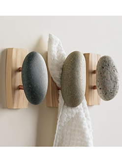 Natural Modern Home Decor Stone Bathroom Hooks