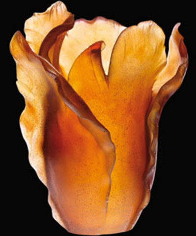 Daum Crystal Tulip Vase French Craftsmanship