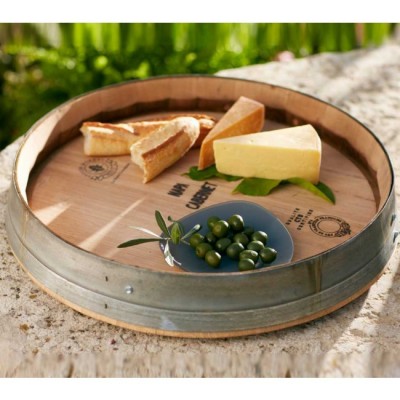Wine Country Chic Wine Barrel Lazy Susan