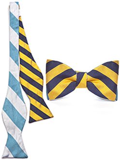 Social Primer Striped Reversible Bow Tie