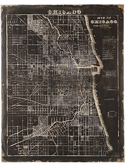 Map Of Chicago Wall Art