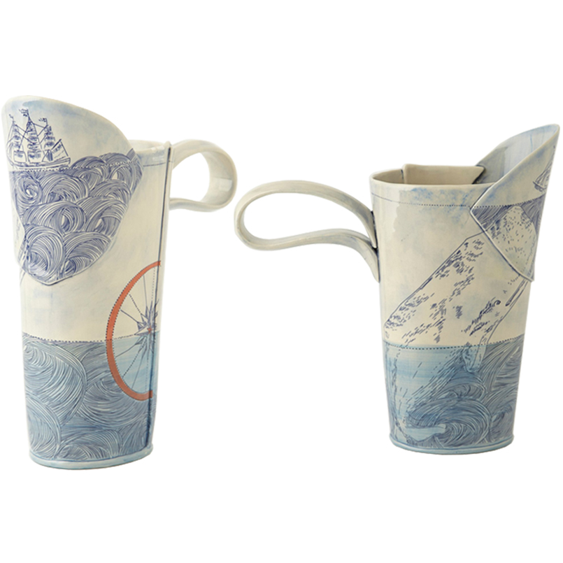 Linda Fahey Japanese Inspired Porcelain Water Pitcher