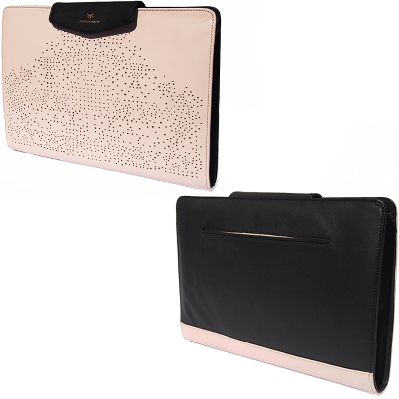 Artessorio Bag Leather Portfolio Envelope Clutch