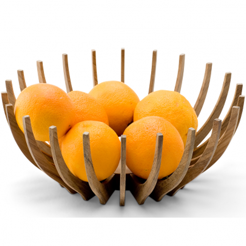 Contemporary Wooden Fruit Bowl