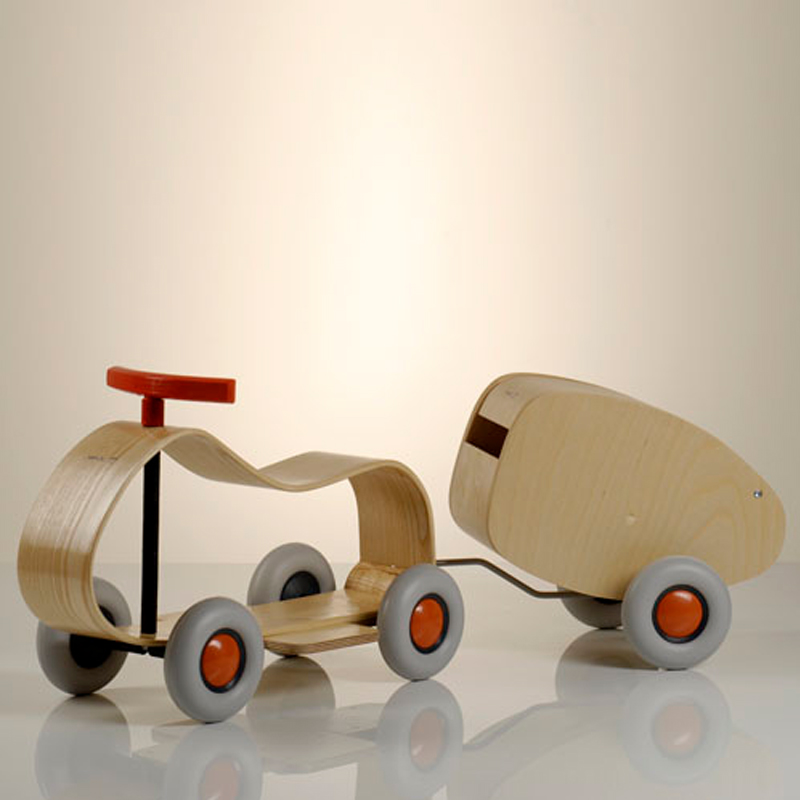 Childrens Wooden Push Cart