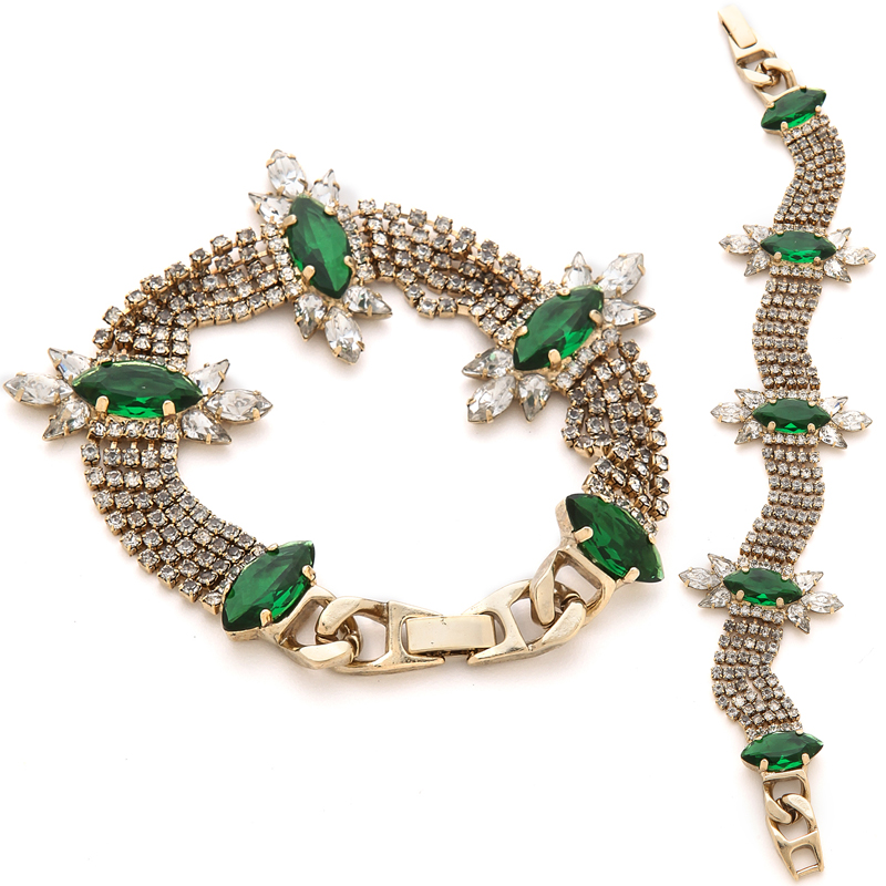 Emerald Green Crystal Bracelet