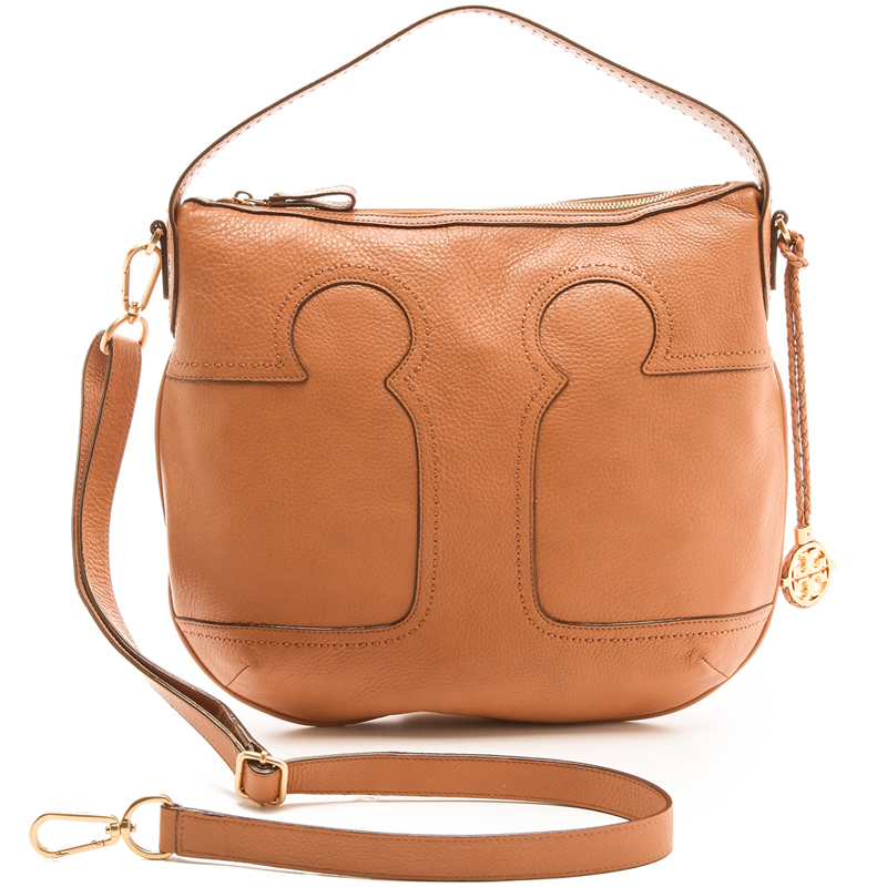 Brown Leather Hobo Tote Bag