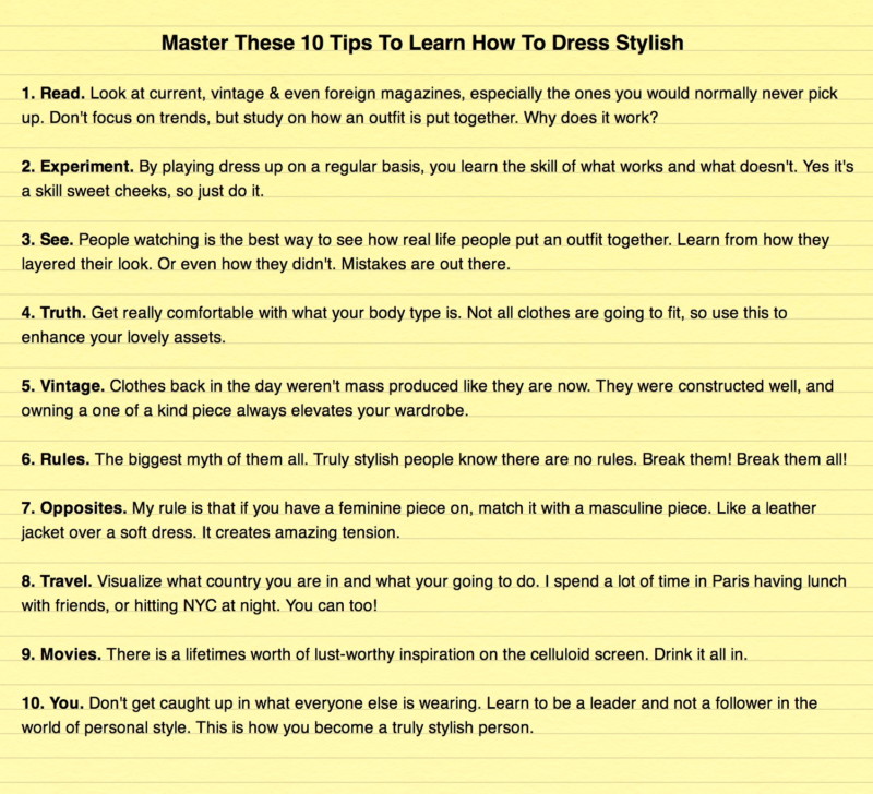 Master These 10 Tips To Learn How To Dress Stylish 