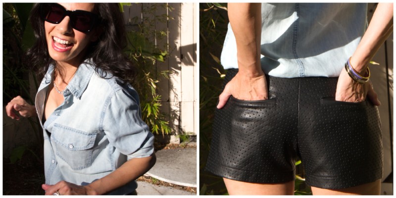 How To Wear Faux Leather Shorts? Keep It Simple