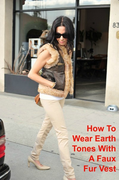 How To Wear Earth Tones With A Faux Fur Vest