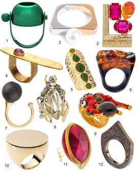 The Hit List - 12 Gorgeous Trendy Cocktail Rings