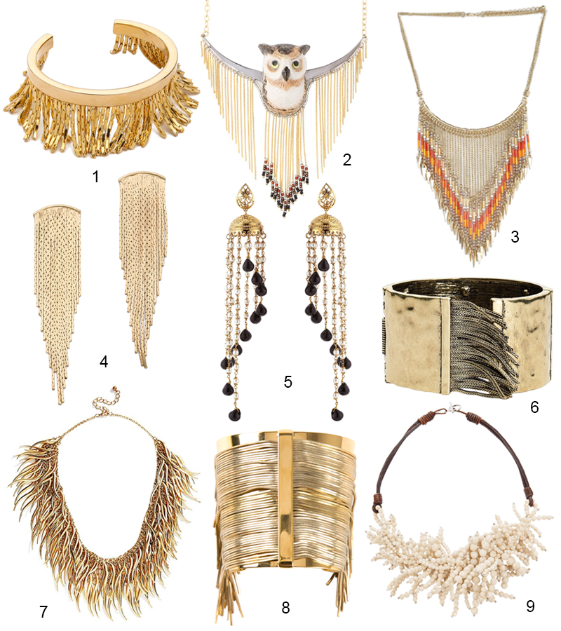 The Hit List - 9 Stunning Gold Fringe Jewelry Pieces