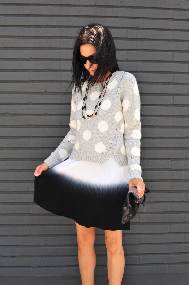 Cool Tone  - Parker Skirt & Polka Dot Sweater