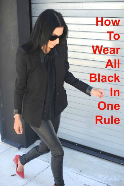 How To Wear All Black In One Rule