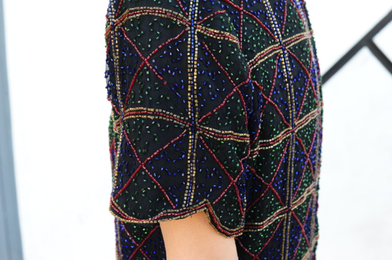 Holiday Party Outfits - Vintage Beaded Top
