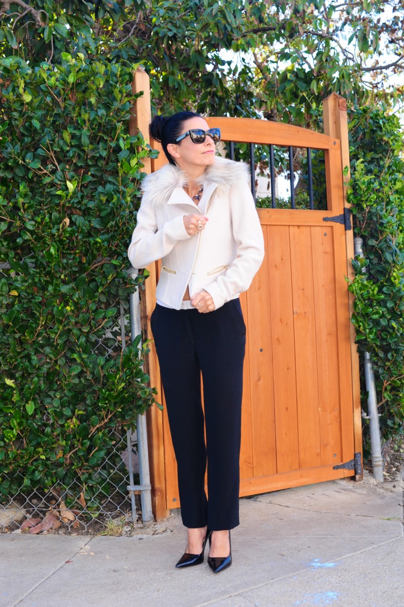 Why Faux Fur Trim Is My New Fave Thing - Ann Taylor Faux Fur Jacket