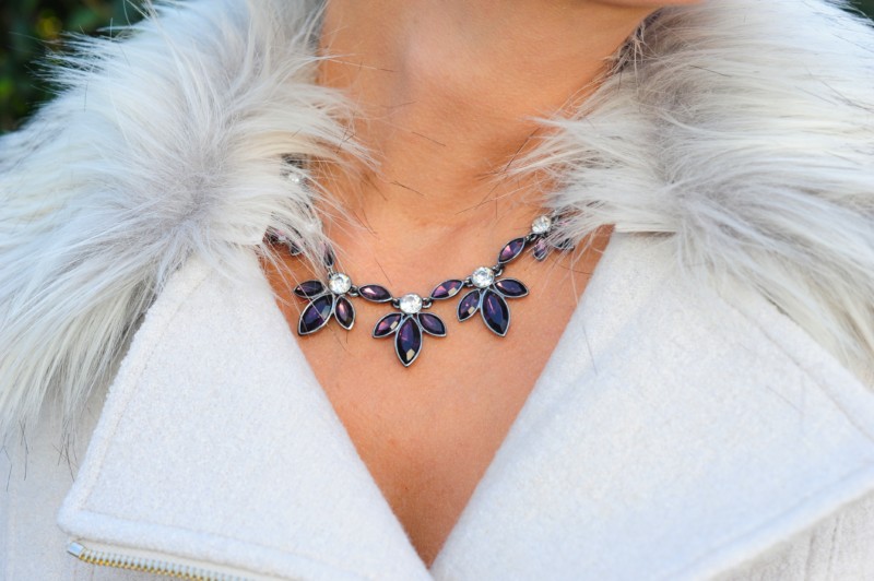 Why Faux Fur Trim Is My New Fave Thing - Ann Taylor Faux Fur Jacket - Jones New York Necklace