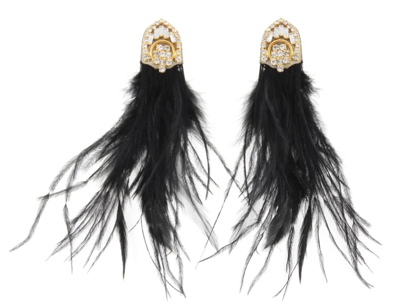 Swarovski Feather Earrings - Vanina