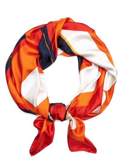 Orange Silk Scarf Brooks Brothers