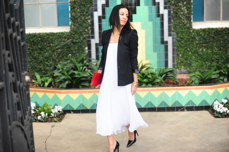 Long Pleated Skirts - Theory White Skirt
