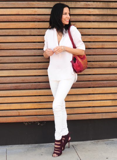 Styling Fashion Basics - Vince White Blouse