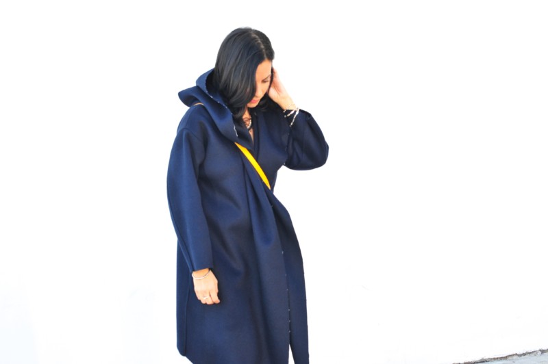 Girl In Blue Venia Collection Coat