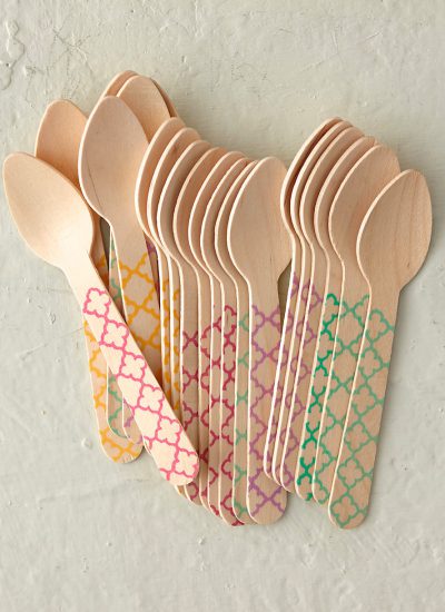 wood spoons colorful diamond birch wood spoons