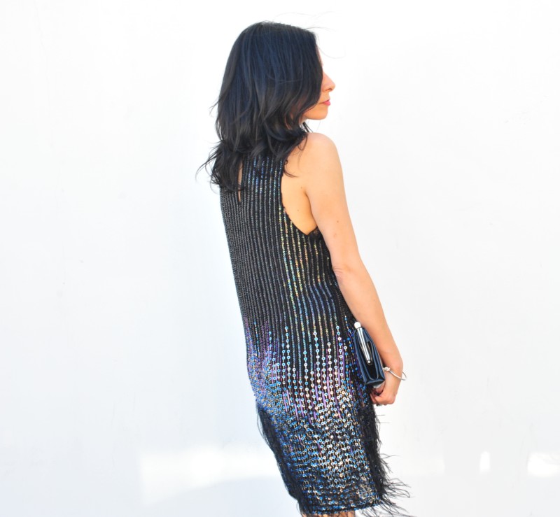 Parker Sequin Feather Dress - Curated Cool