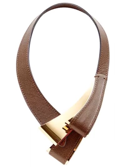 Marni Brown Leather Necklace