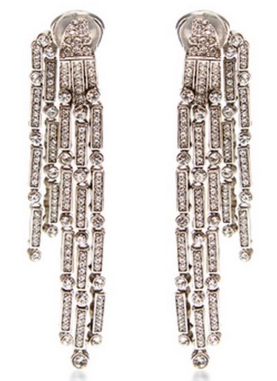 Oscar De La Renta Drop Crystal Earrings