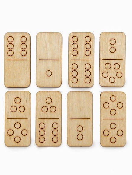 Monocle Wooden Travel Dominos