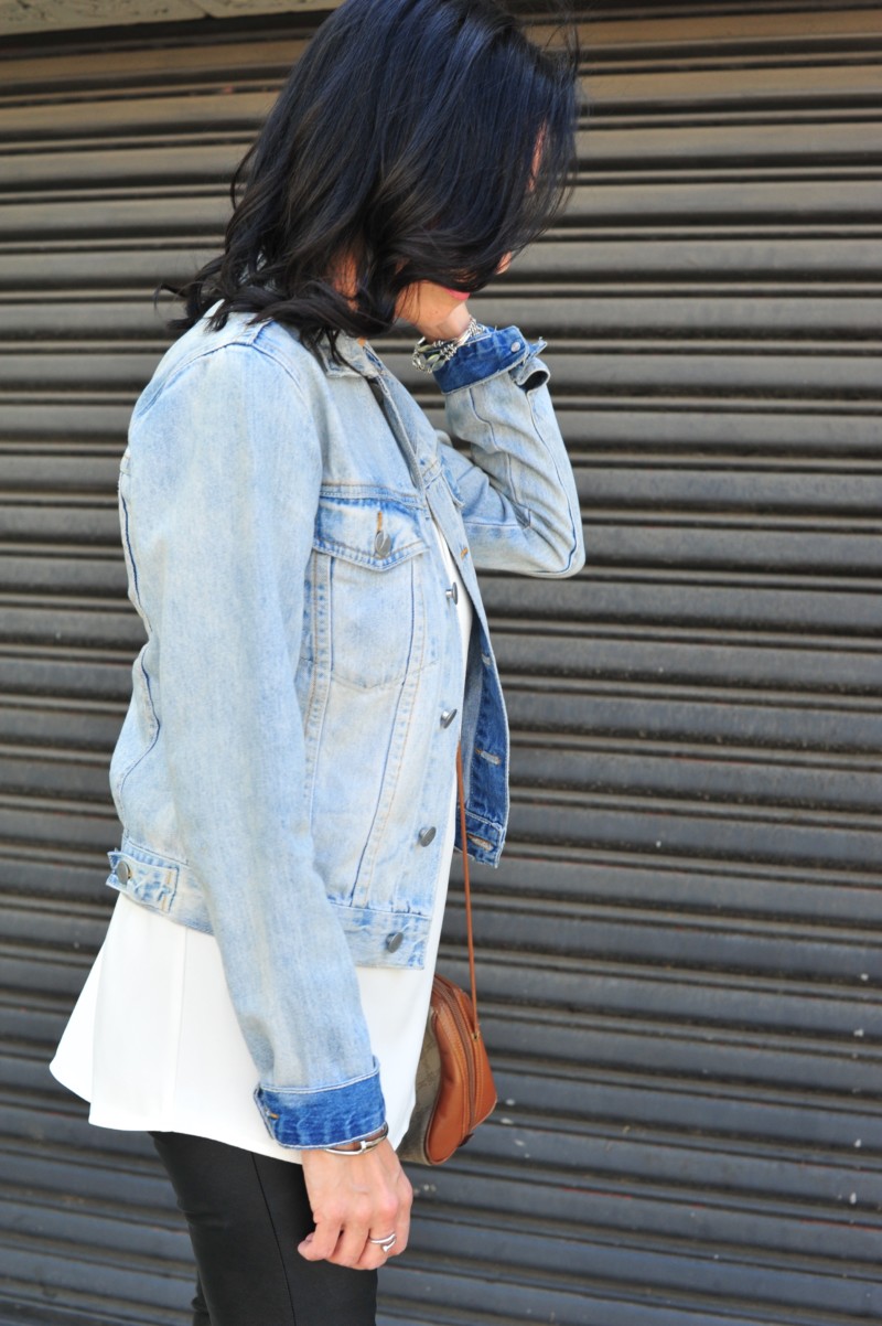 Style Tip Faux Leather Pants Cheap Monday Denim Jacket