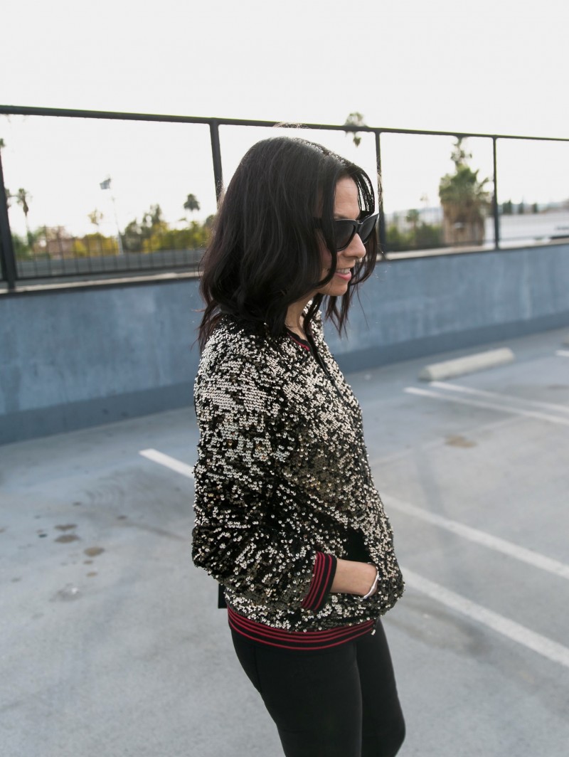 Sanctuary Clothing Sequined Bomber